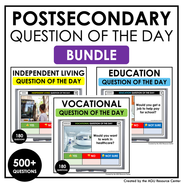 Visual Daily Question of the Day Bundle | Postsecondary Goals