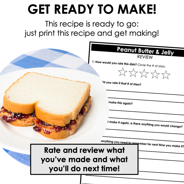 Peanut Butter and Jelly Sandwich Visual Recipe | No-Bake Recipe