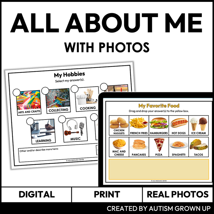 All About Me for Special Education | With Photos