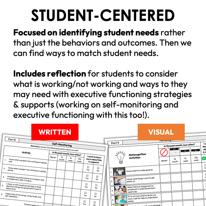 Executive Functioning Skill Survey | Student Adapted Version