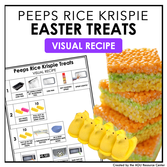 Rice Krispie Easter Treats VISUAL RECIPE | Special Education + Autism