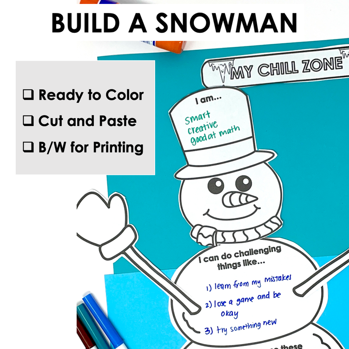 Coping Strategies Snowman Activity
