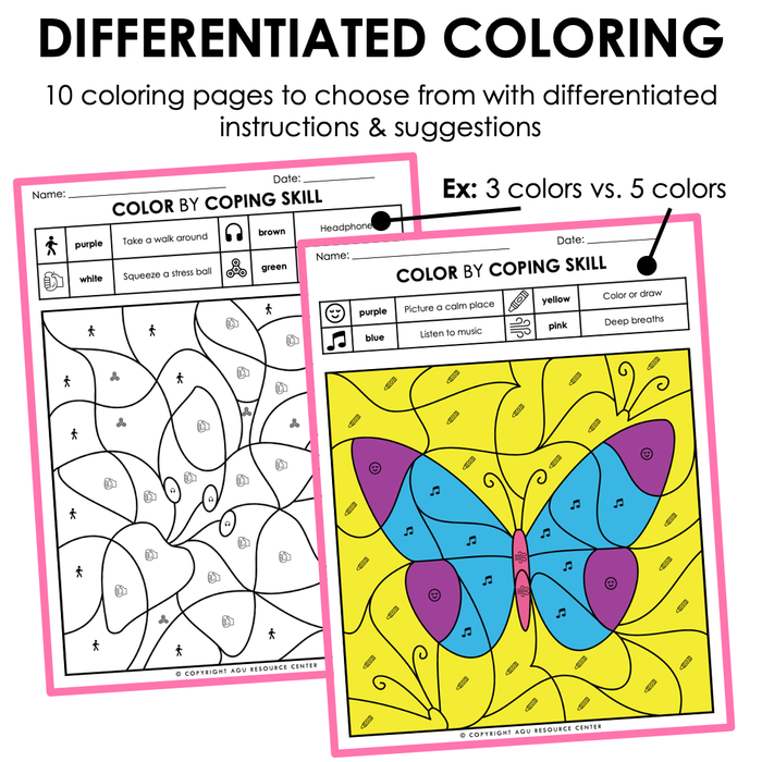Easter Color by Code | Coping Skills Activity