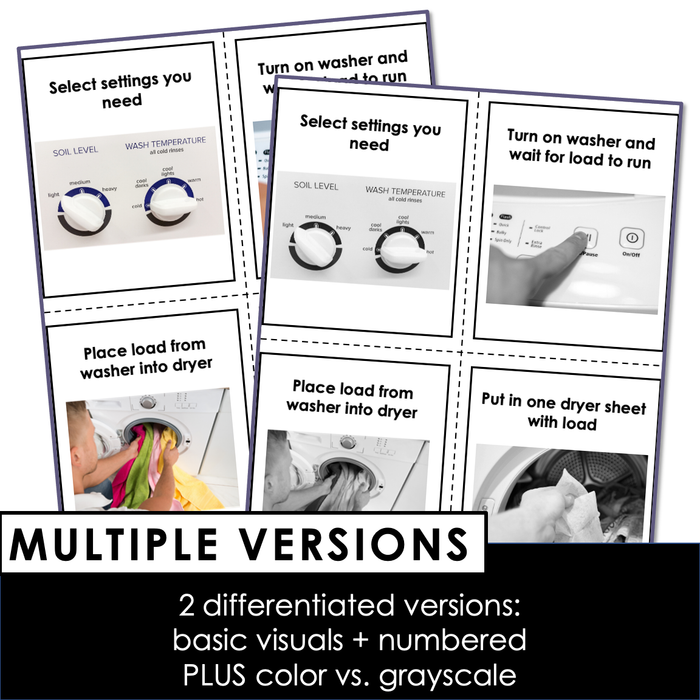 Laundry Visuals | Visual Sequence Cards