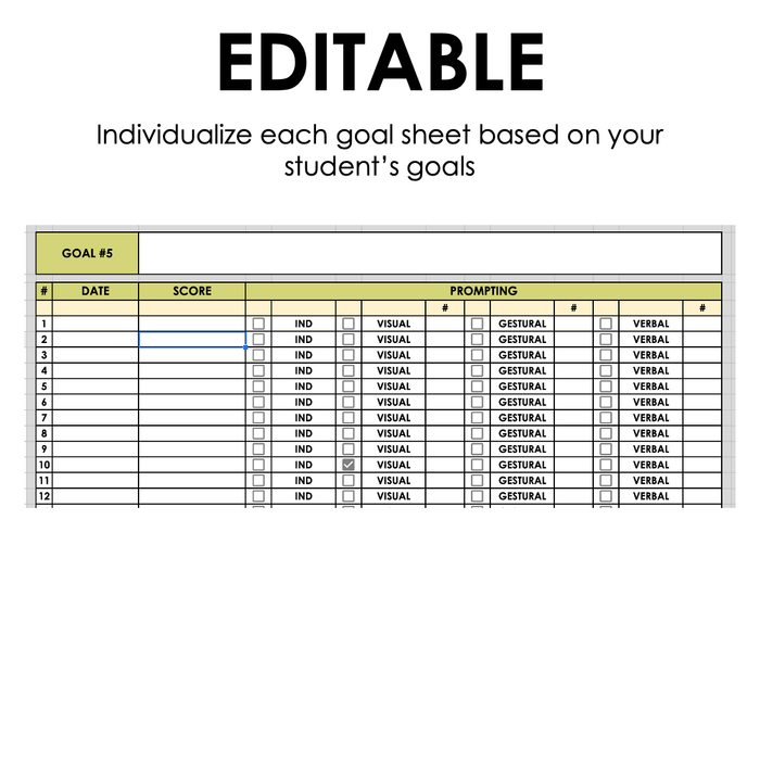 Digital Data Tracking | IEP Goal Data Tracking on Google Sheets | Special Education
