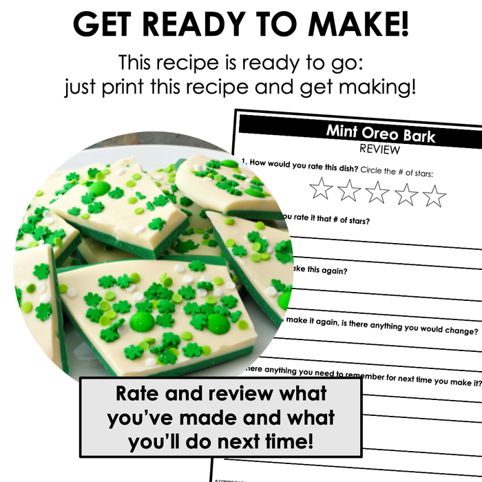 Mint Cookie Bark Visual Recipe