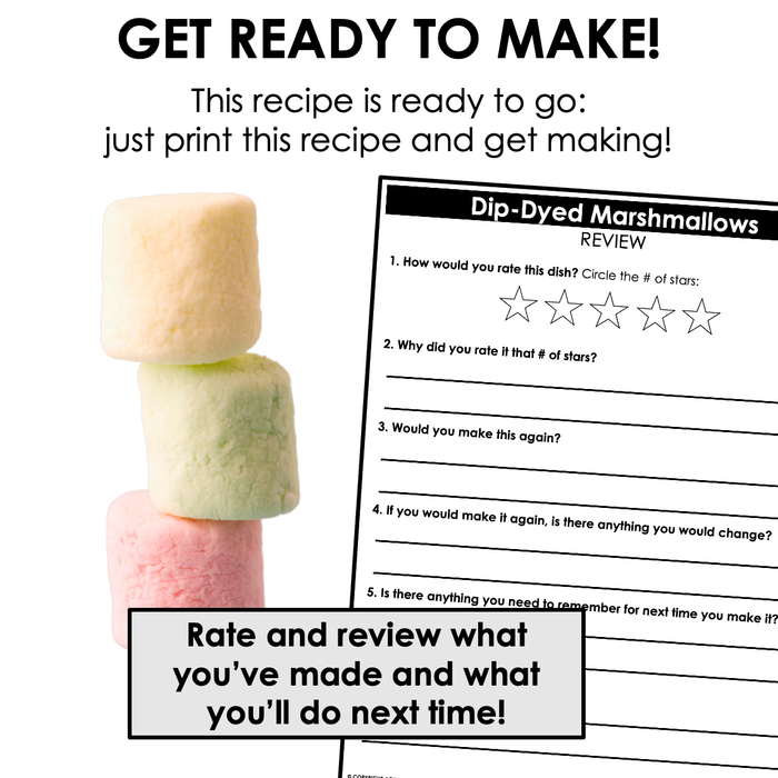 Dip-Dyed Marshmallows Visual Recipe