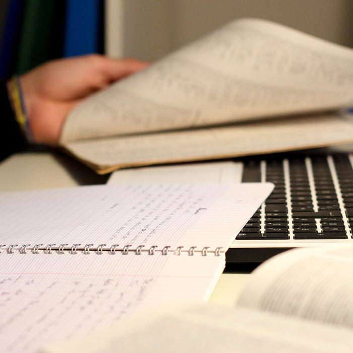 Student completing an assessment