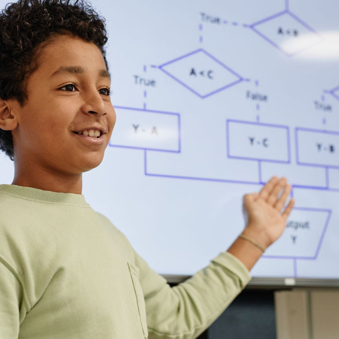 Student presenting