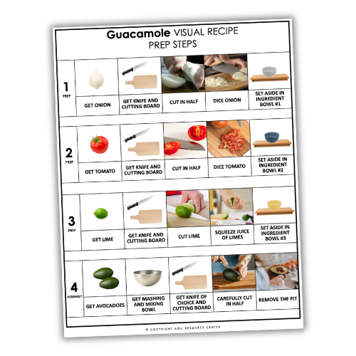 Visual Recipes Autism Grown Up