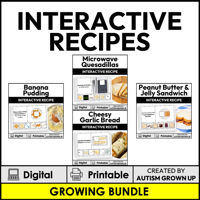 Interactive Recipes and Activities GROWING Bundle