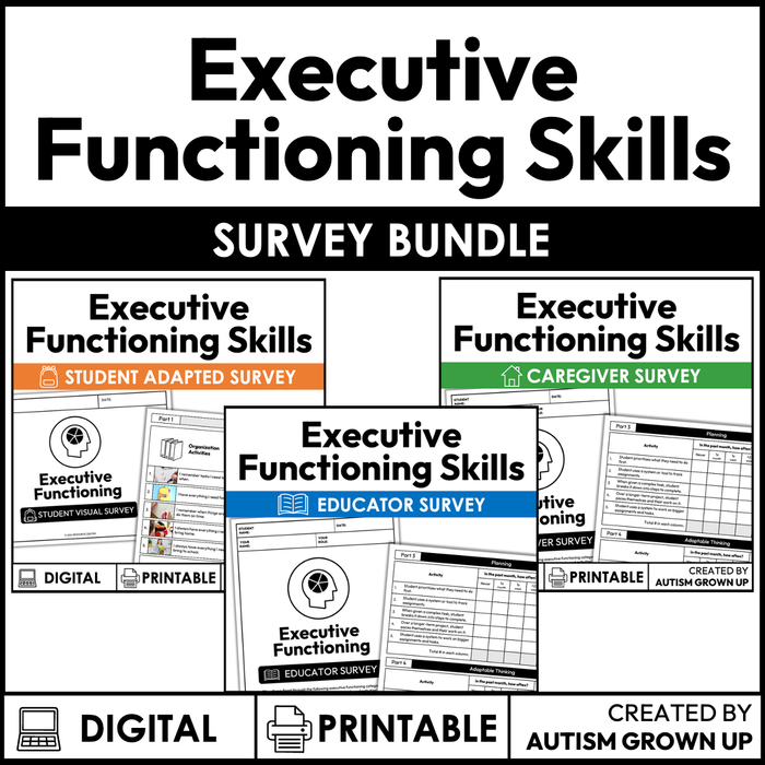 Executive Functioning Skills Survey Bundle
