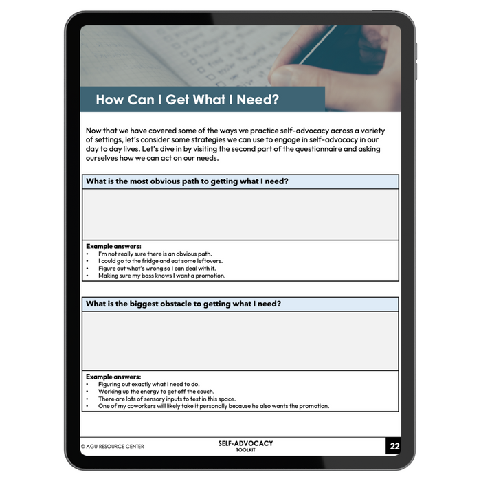 Self-Advocacy Toolkit — Autism Grown Up