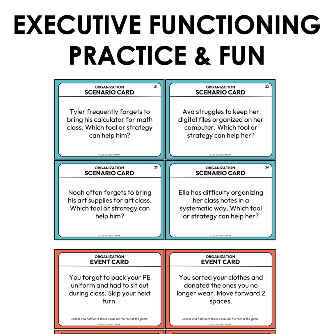 Organization Executive Functioning Game — Autism Grown Up
