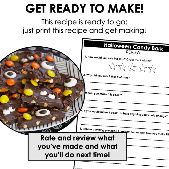 Halloween Candy Bark Visual Recipe | No-Bake Recipe