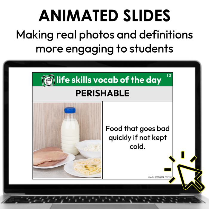 Life Skills Vocab of the Day - Meal Planning + Groceries