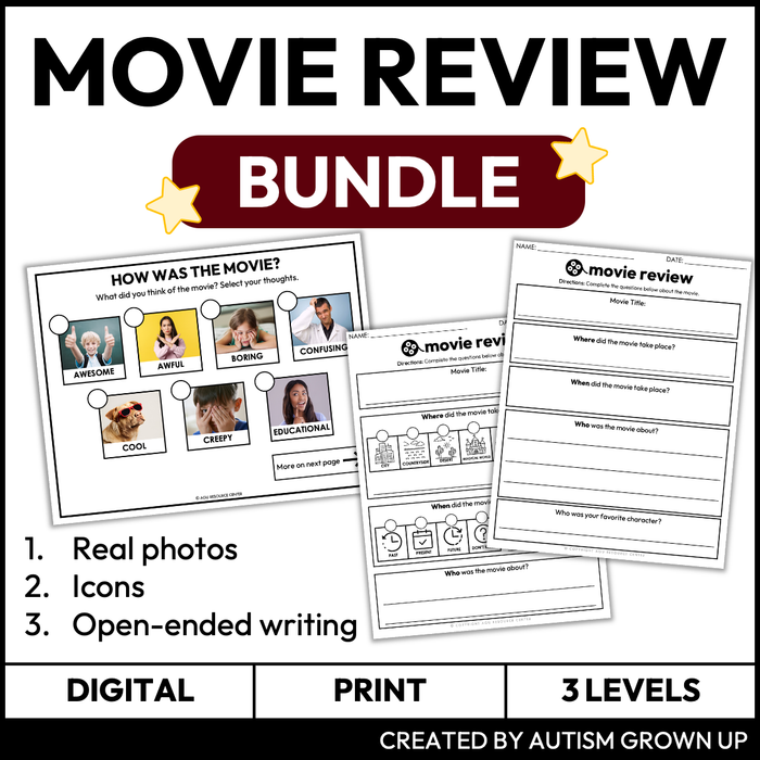 Movie Review Bundle | Special Education