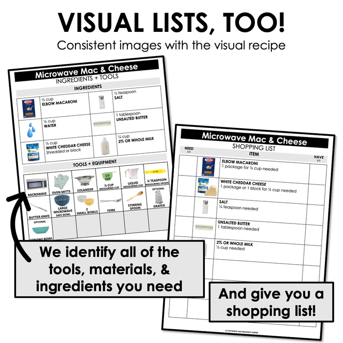 Visual Recipe Library β Autism Grown Up