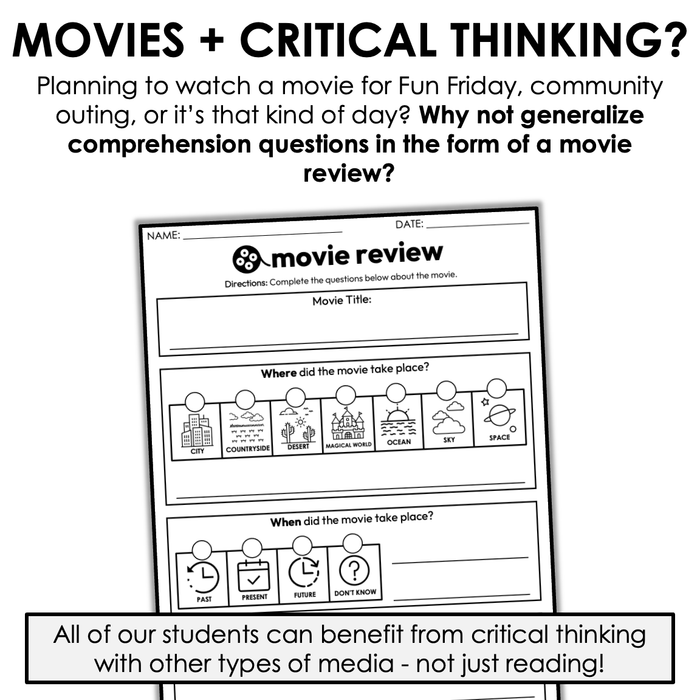Movie Review Bundle | Special Education