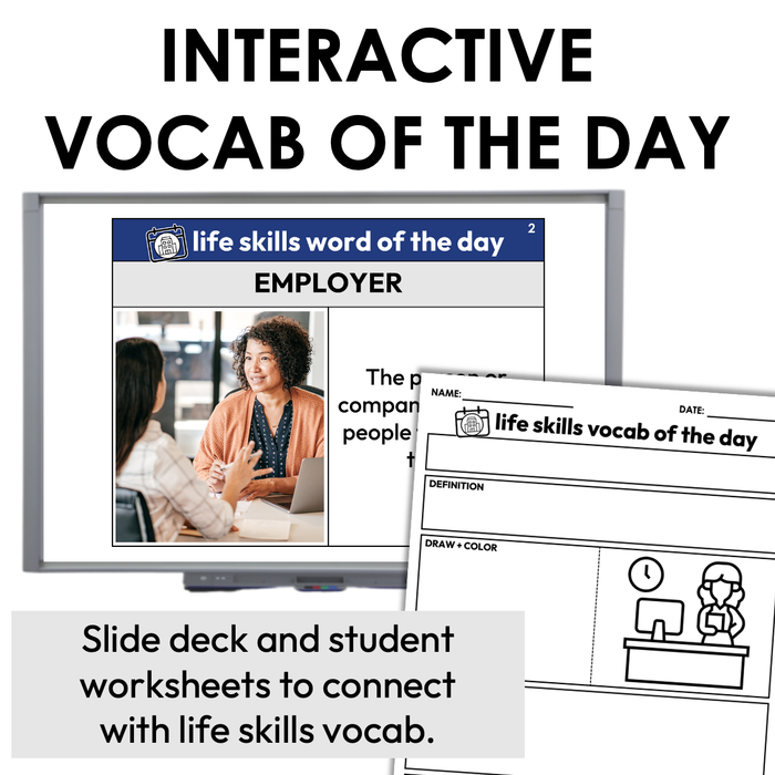 Life Skills Vocab of the Day - Workplace