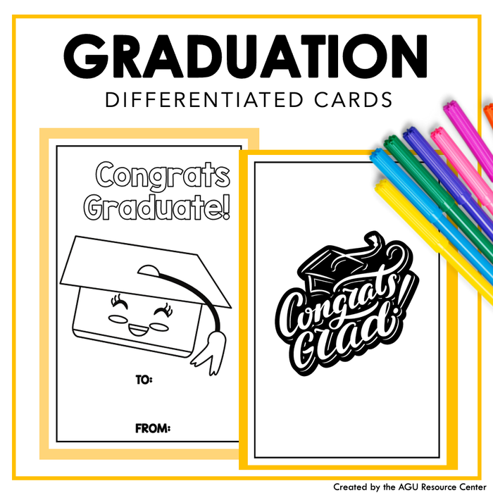 2024 Graduation Cards | Differentiated Writing for Special Education