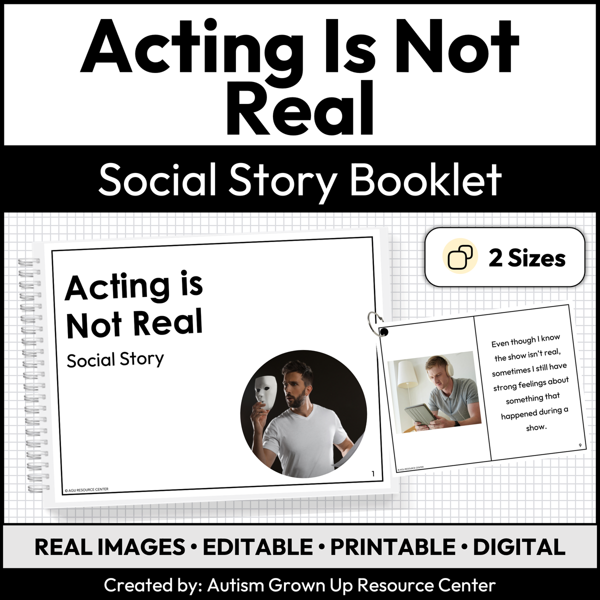 Acting Is Not Real Social Story Booklet — Autism Grown Up