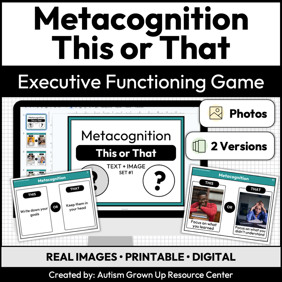 Metacognition | This or That | Executive Functioning Skills Game ...