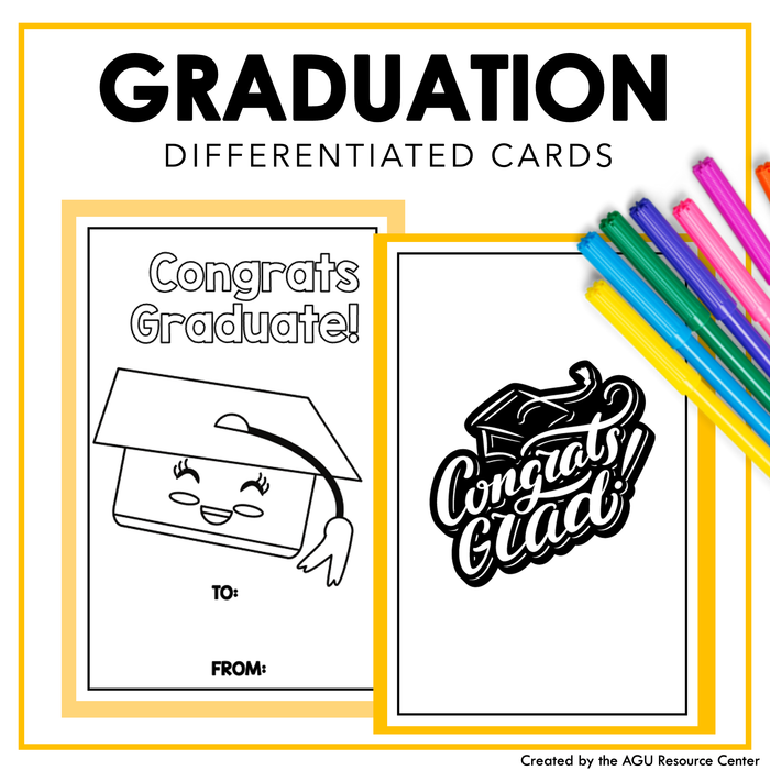 2026 Graduation Cards | Differentiated Writing for Special Education
