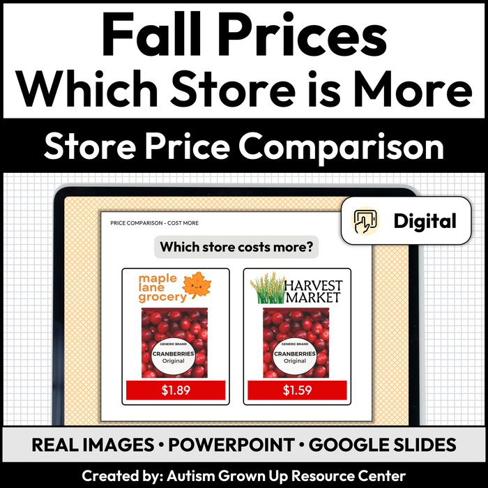 Fall Price Comparison | Which Store Costs More | Digital Cards