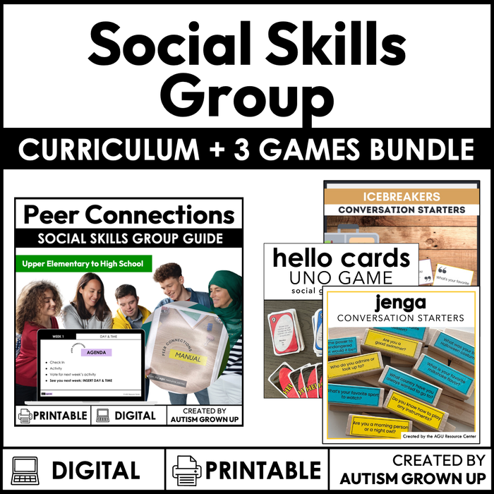 Social Skills Group BUNDLE | Peer Groups + Social Skill Games — Autism ...