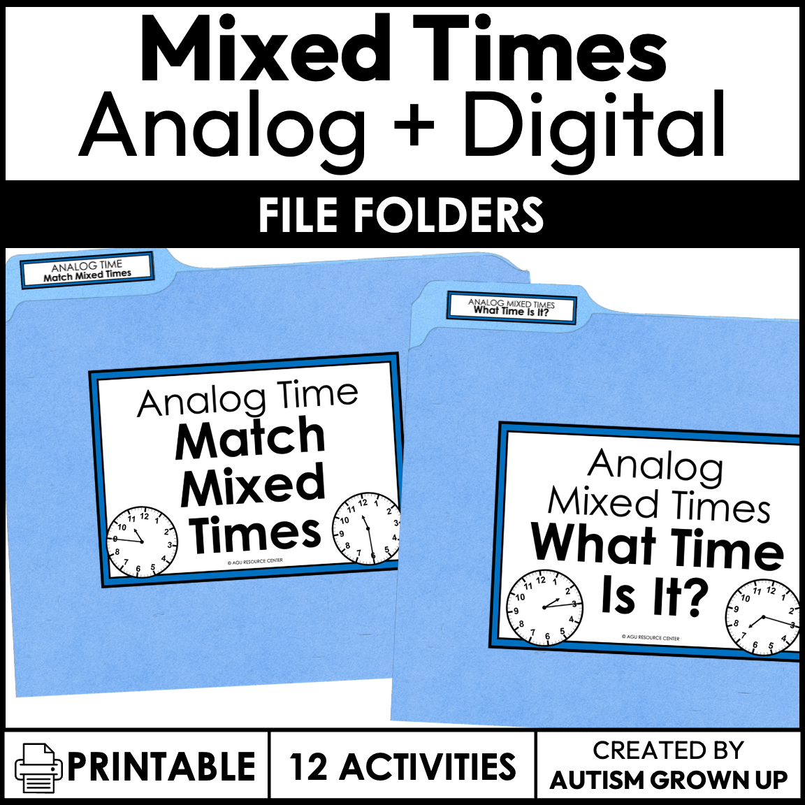 Mixed Times File Folders | Life Skills + Special Education — Autism ...