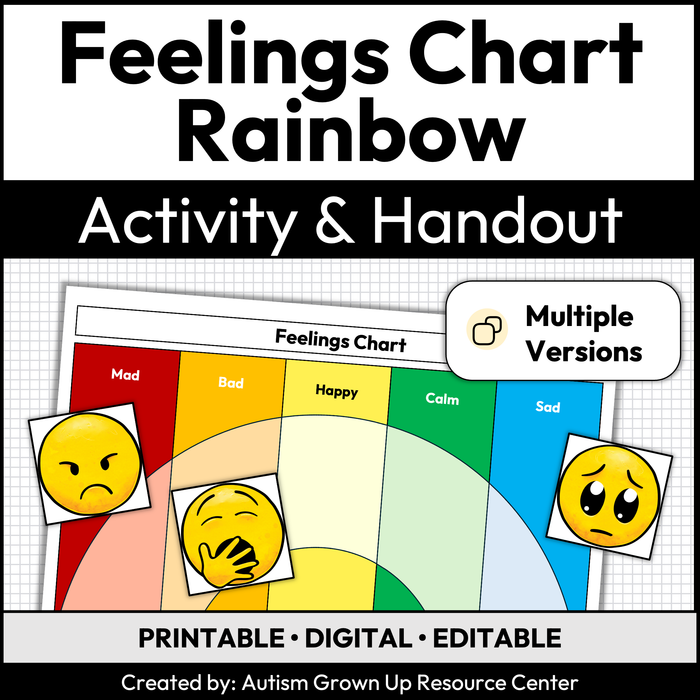 Feelings Chart Rainbow | Emotional Regulation