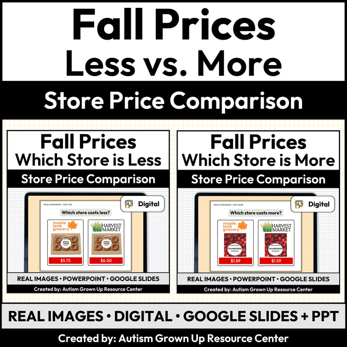 Fall Price Comparison | Digital Card Bundle