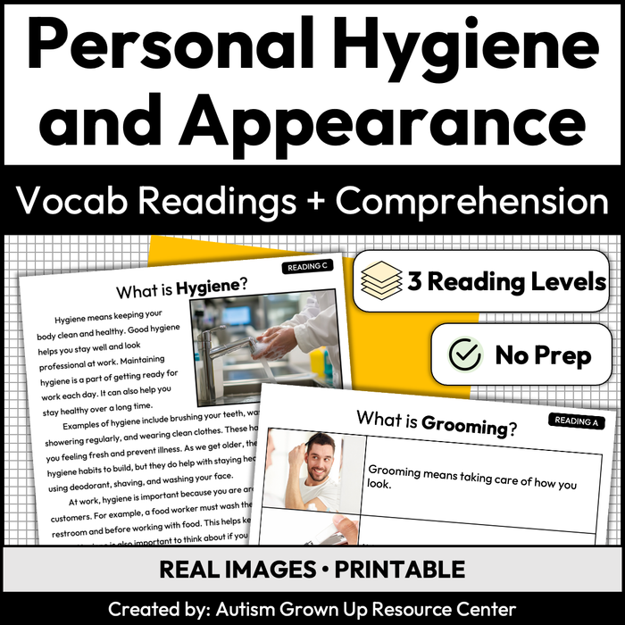 Personal Hygiene and Appearance | Career Exploration Vocabulary Readings