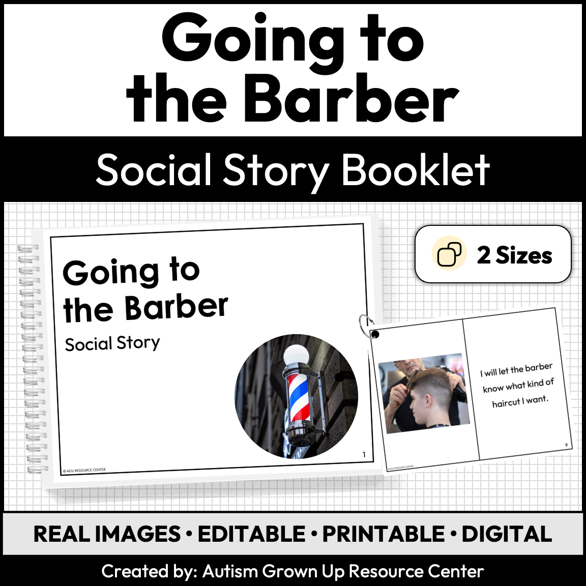 Going to the Barber | Social Story Booklet — Autism Grown Up