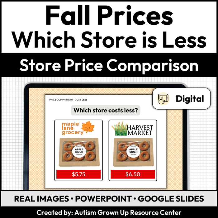 Fall Price Comparison | Which Store Costs Less | Digital Cards