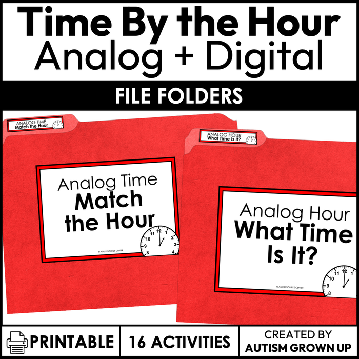 Time By the Hour File Folders | Life Skills + Special Education