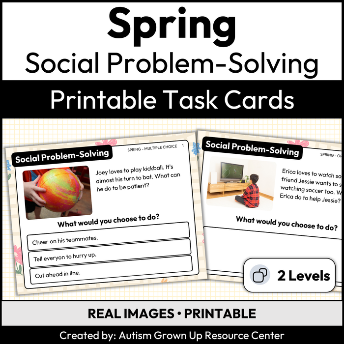 Spring Social Problem-Solving | Social Skills Task Cards