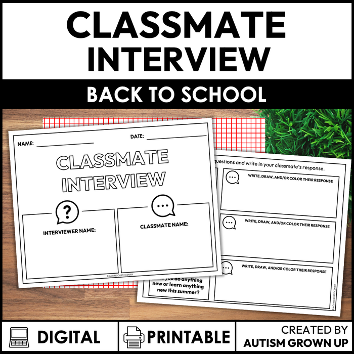 Classmate Interview | Back to School | Special Education