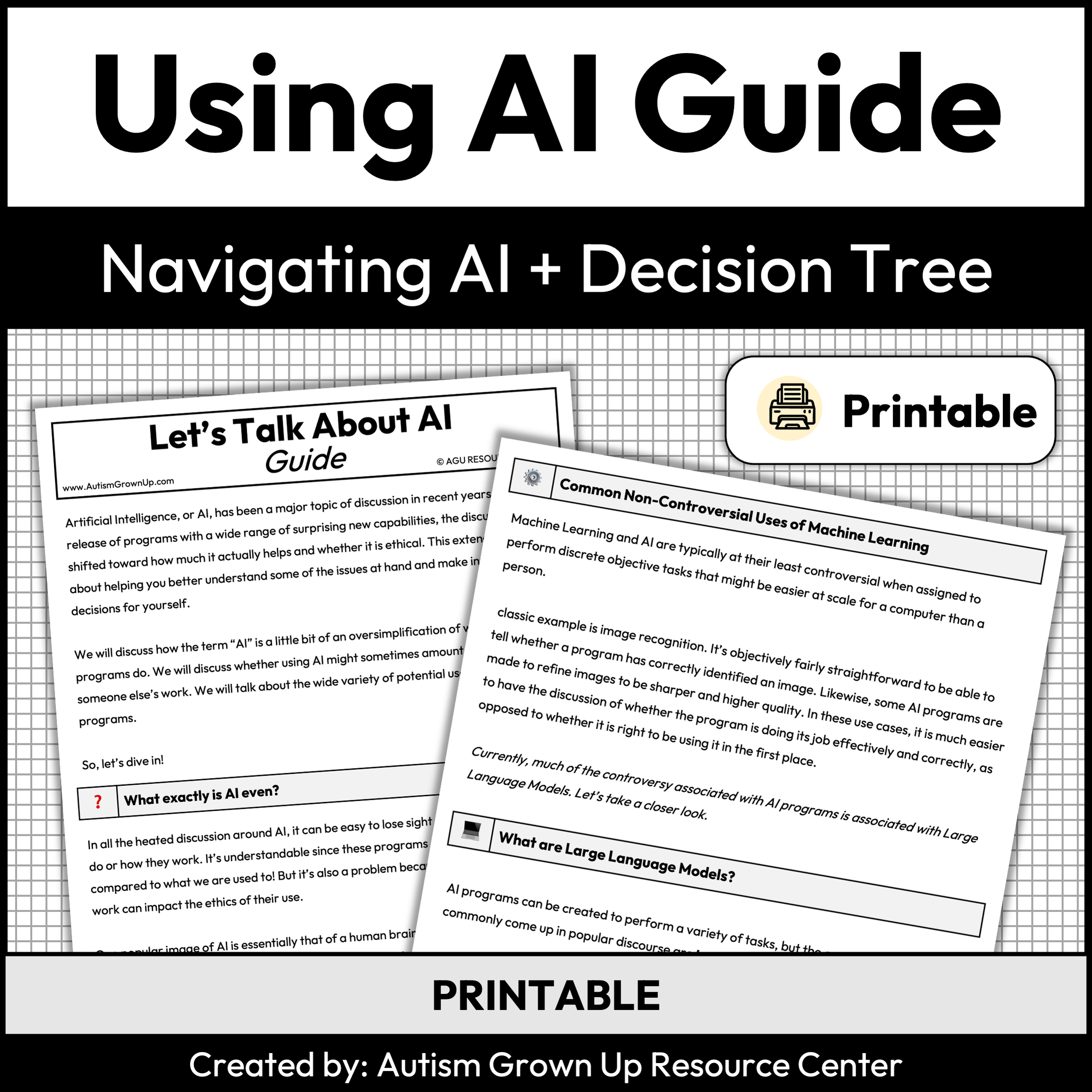 Using AI Guide + Decision Tree — Autism Grown Up