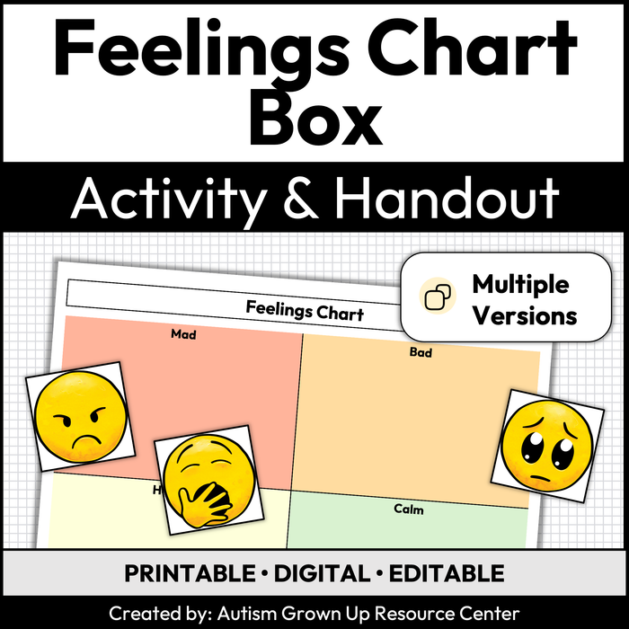 Feelings Chart Box | Emotional Regulation