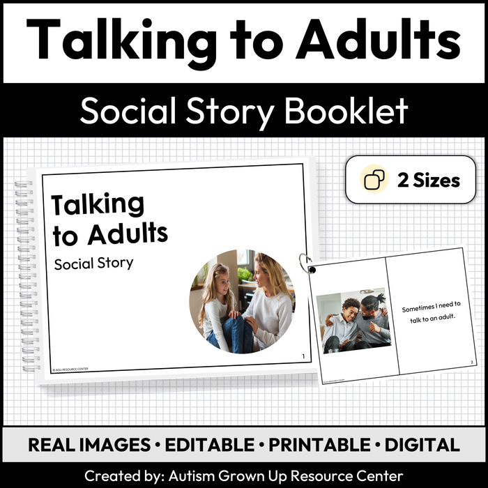 Talking to Adults Social Story Booklet