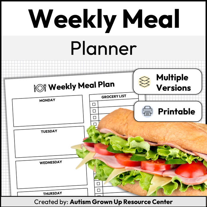 Weekly Meal Plan | Printable