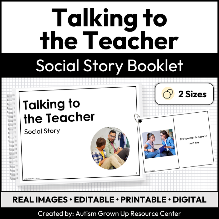Talking to the Teacher Social Story Booklet