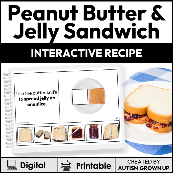 Peanut Butter and Jelly Sandwich | Interactive Recipe and Activities