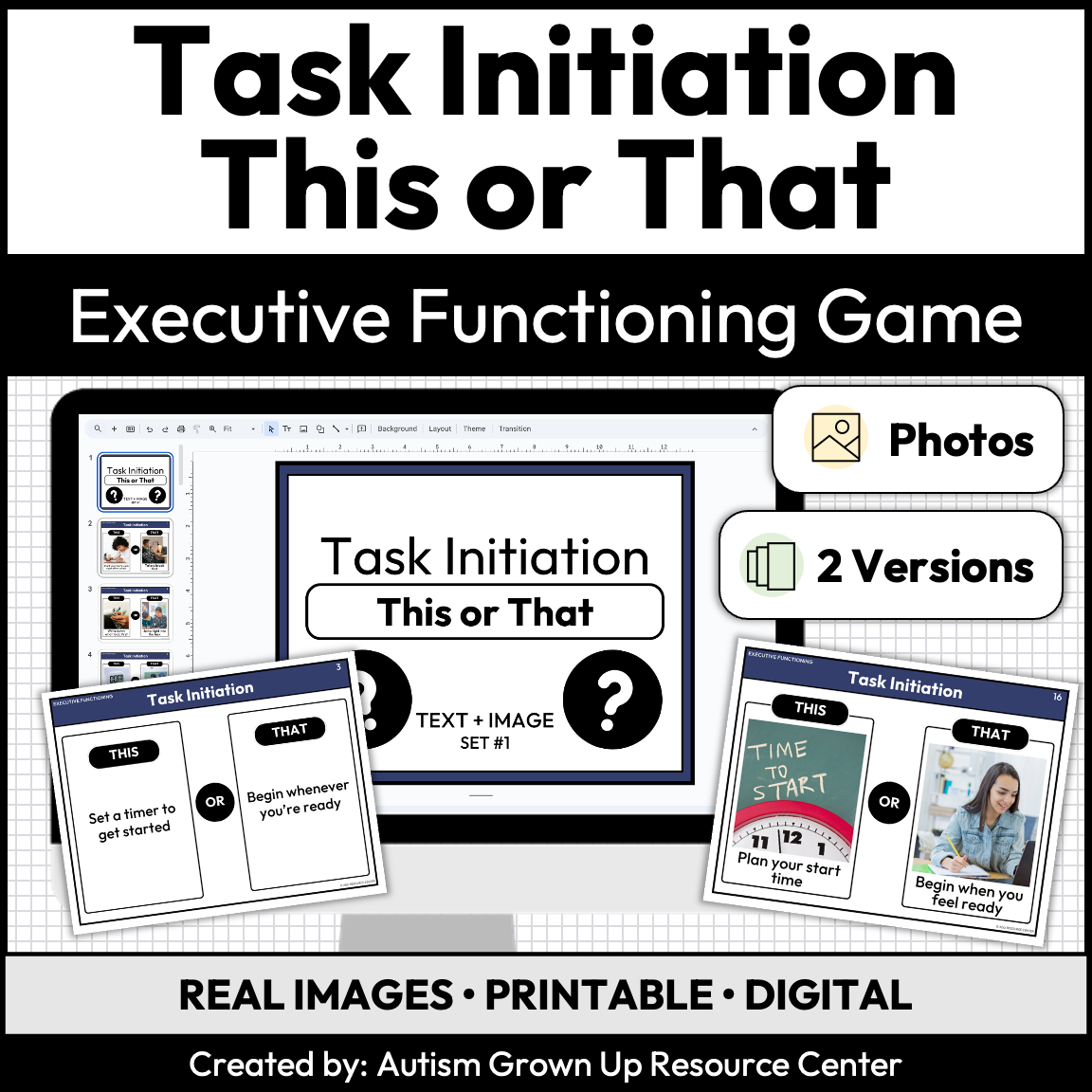 Function Skills Task Task Initiation | This or That | Executive Functioning Skills Game ...