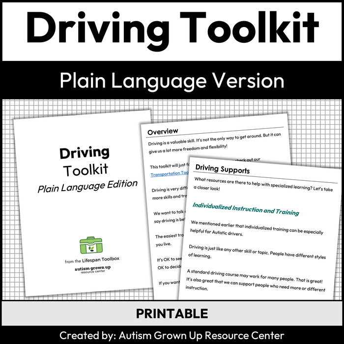 Driving Toolkit - Plain Language Version