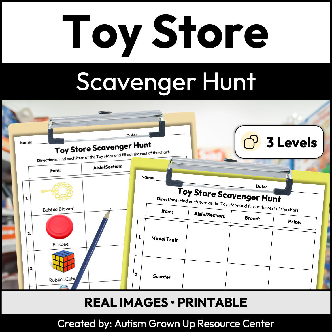 Toy Store Scavenger Hunt | Community Based Instruction — Autism Grown Up