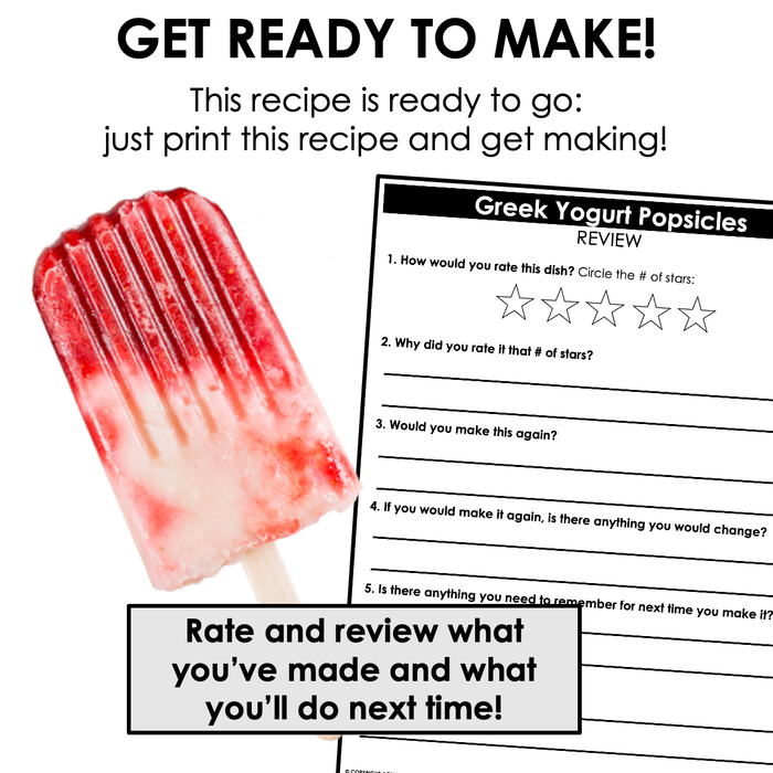 Greek Yogurt Popsicles Visual Recipe — Autism Grown Up