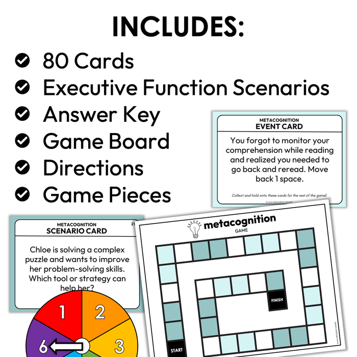 Metacognition Executive Functioning Game